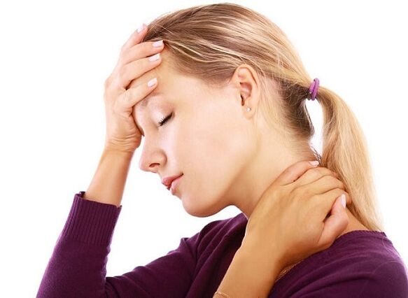 Dolor en la osteocondrosis cervical.