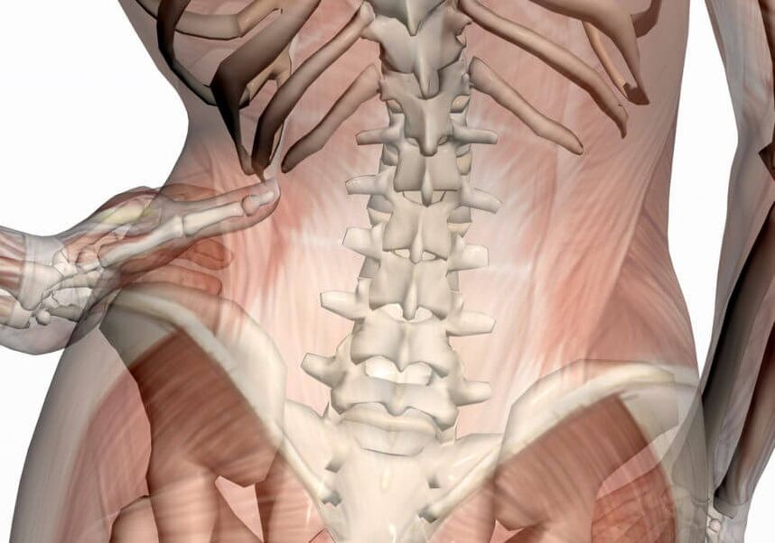 Dolor en la columna lumbar.